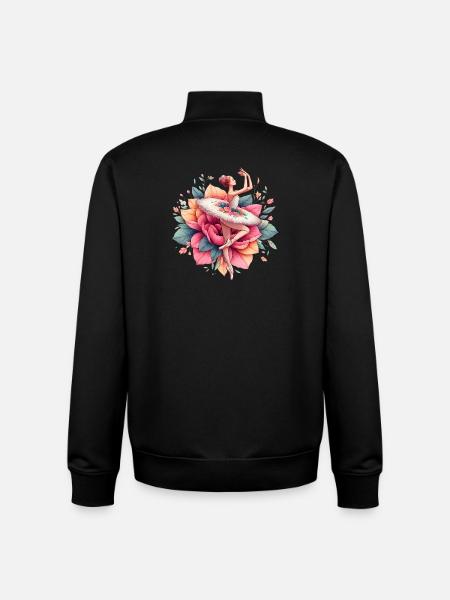 Ballet dancer with tutu - Unisex Organic Zip Sweatshirt by Stanley/Stella - black