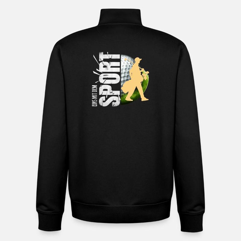 Eins mit dem Sport - Unisex Organic Zip Sweatshirt von Stanley/Stella - Schwarz