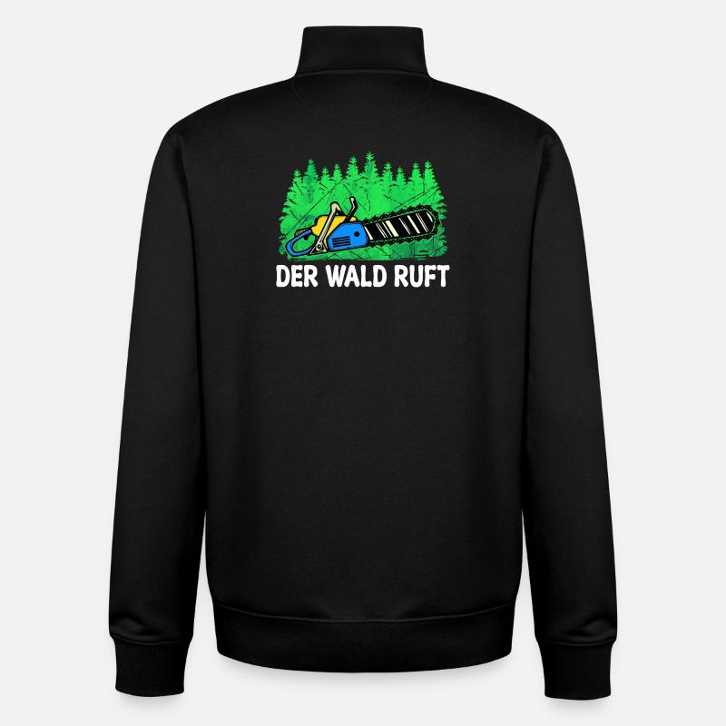 Lumberjack tronçonneuse arbre déclaration Lumberjack - Sweat zippé unisexe en coton bio Stanley/Stella - noir