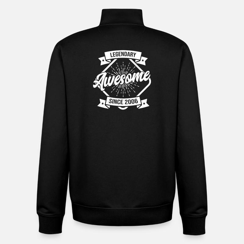 Legendary Awesome since 2006 - Unisex Organic Zip Sweatshirt by Stanley/Stella - black
