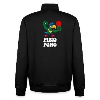 Ping Pong Champion Design Table Tennis und - Unisex Organic Zip Sweatshirt von Stanley/Stella - Schwarz - Hinten - AI Model Male 185 light (185cm)