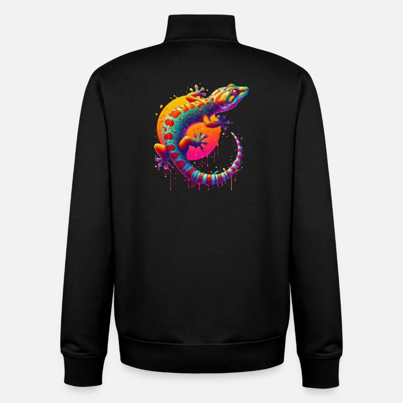 Gecko - Unisex Organic Zip Sweatshirt von Stanley/Stella - Schwarz