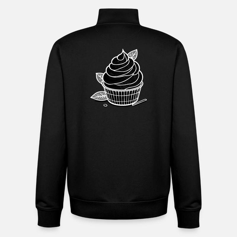 Crème glacée au matcha - Sweat zippé unisexe en coton bio Stanley/Stella - noir