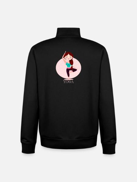 Yoga-Mädchen - Unisex Organic Zip Sweatshirt von Stanley/Stella - Schwarz