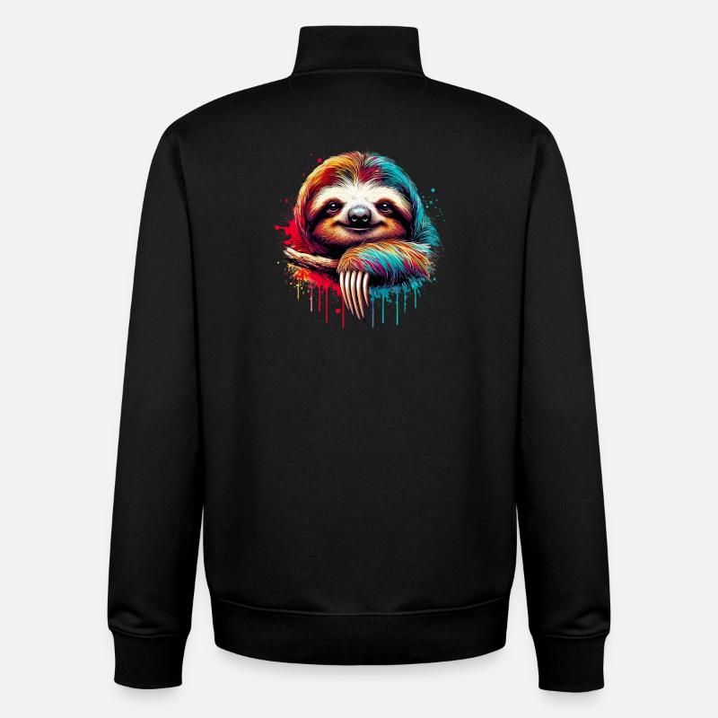 Faultier - Unisex Organic Zip Sweatshirt von Stanley/Stella - Schwarz