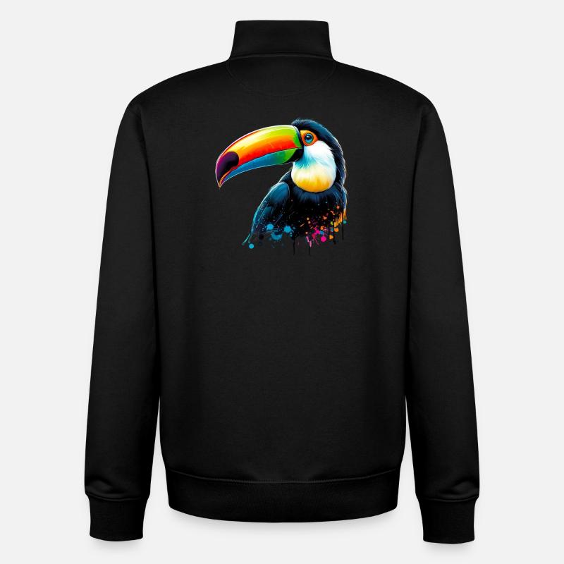 Toucan - Unisex Organic Zip Sweatshirt by Stanley/Stella - black