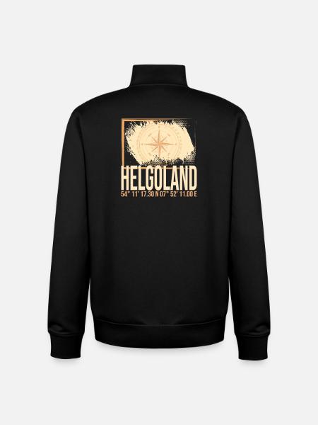 Helgoland Koordinaten - Unisex Organic Zip Sweatshirt von Stanley/Stella - Schwarz