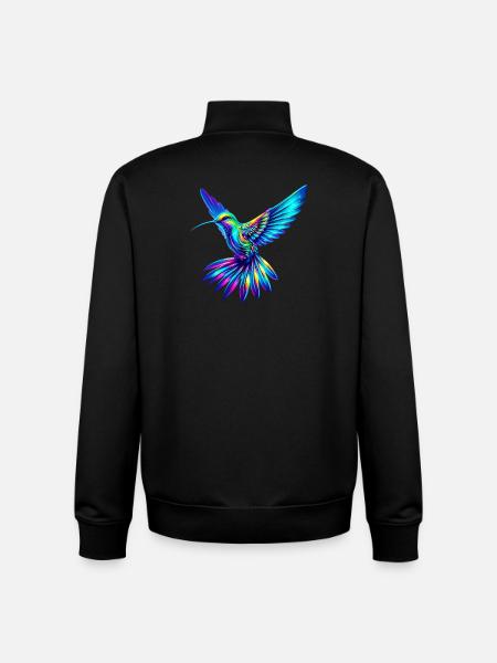 Hummingbird - Unisex Organic Zip Sweatshirt by Stanley/Stella - black