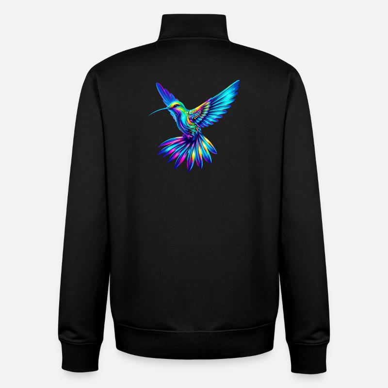 Colibri - Sweat zippé unisexe en coton bio Stanley/Stella - noir