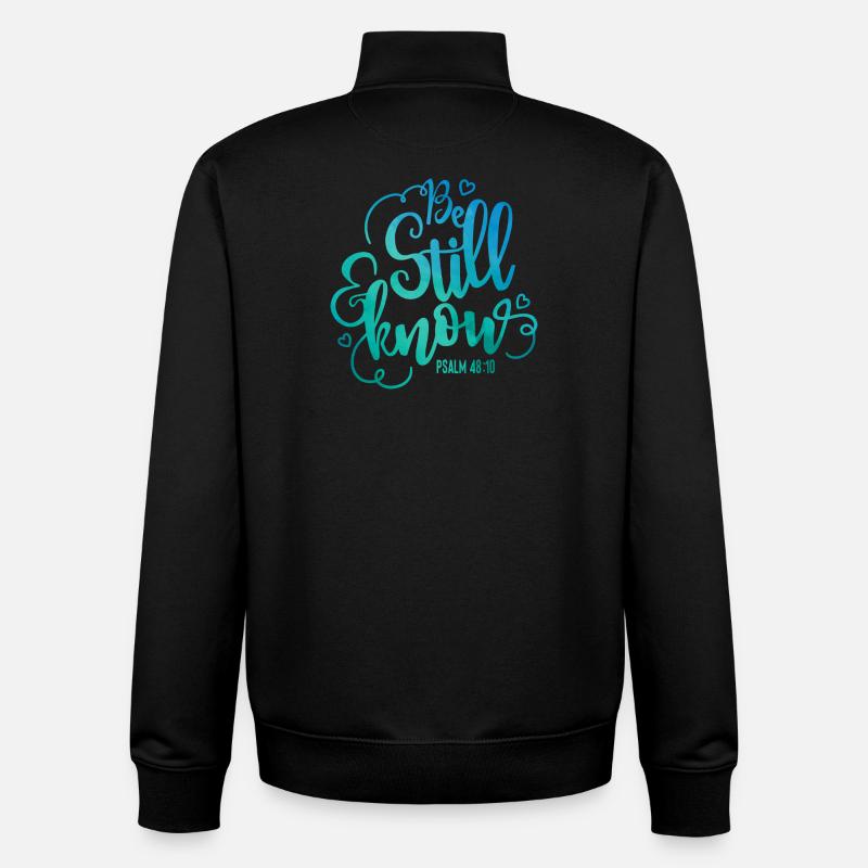 Restez tranquille et sachez - Sweat zippé unisexe en coton bio Stanley/Stella - noir