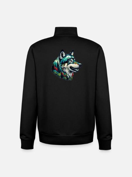 Wolf - Unisex Organic Zip Sweatshirt von Stanley/Stella - Schwarz