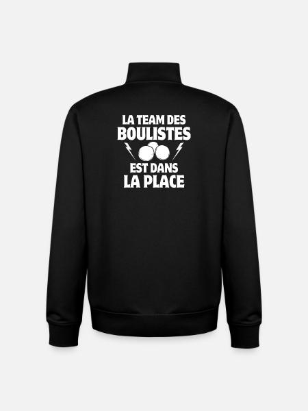 pétanque, bowler, pétanque fan - Unisex Organic Zip Sweatshirt by Stanley/Stella - black