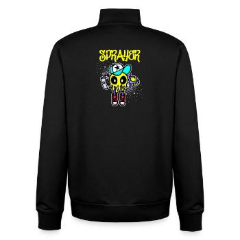 Spray Can Street Art Graffiti Sprayer Illustration - Unisex Organic Zip Sweatshirt by Stanley/Stella - black - Back - AI Model Male 185 light (185cm)