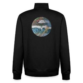 Seagull - Unisex Organic Zip Sweatshirt by Stanley/Stella - black - Back - AI Model Male 185 light (185cm)