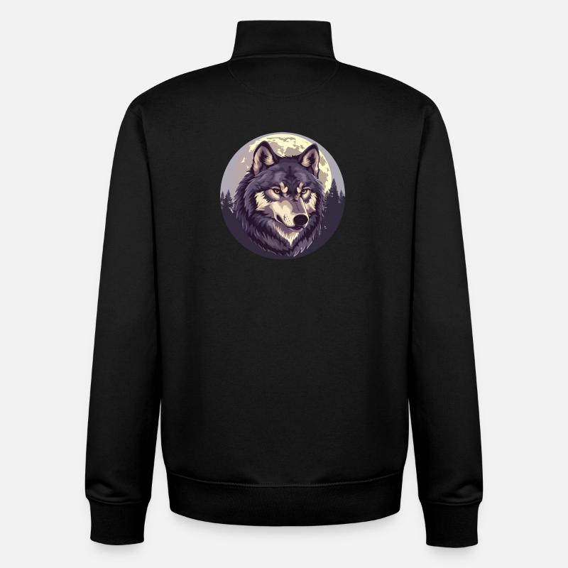 Wolf's Blood - Unisex Organic Zip Sweatshirt by Stanley/Stella - black