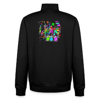 Spray Can Street Art Wildstyle Graffite Sprayer - Unisex Organic Zip Sweatshirt by Stanley/Stella - black - Back - AI Model Male 185 light (185cm)