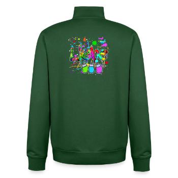 Spraydose Strassenkunst Wildstyle Graffite Sprayer - Unisex Organic Zip Sweatshirt von Stanley/Stella - Flaschengrün - Hinten - AI Model Male 185 dark (185cm)