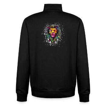 Zeichnen Illustration Wildstyle Graffiti Löwe - Unisex Organic Zip Sweatshirt von Stanley/Stella - Schwarz - Hinten - AI Model Male 185 light (185cm)