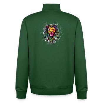 Zeichnen Illustration Wildstyle Graffiti Löwe - Unisex Organic Zip Sweatshirt von Stanley/Stella - Flaschengrün - Hinten - AI Model Male 185 dark (185cm)