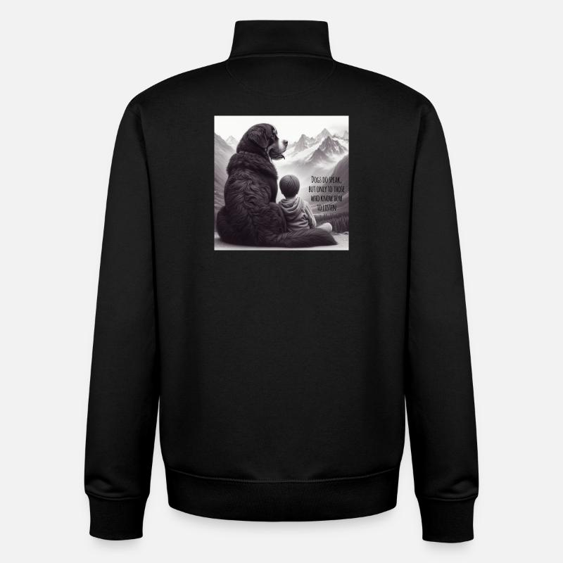 Bouvier bernois - Sweat zippé unisexe en coton bio Stanley/Stella - noir