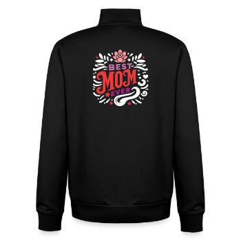 Beste Mutter aller Zeiten - Unisex Organic Zip Sweatshirt von Stanley/Stella - Schwarz - Hinten - AI Model Male 185 light (185cm)