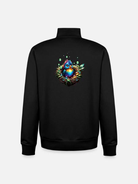 Bunter ausgefallener Vogel. - Unisex Organic Zip Sweatshirt von Stanley/Stella - Schwarz