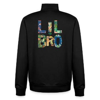 LIL BRO - Brother - Little Brother - Matching Look - Unisex Organic Zip Sweatshirt by Stanley/Stella - black - Back - AI Model Male 185 light (185cm)