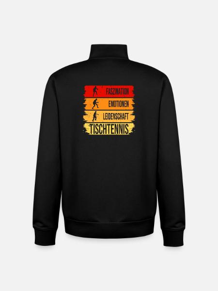 Faszination - Emotionen - Leidenschaft Tischtennis - Unisex Organic Zip Sweatshirt von Stanley/Stella - Schwarz
