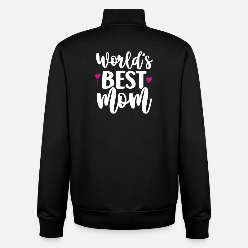 La meilleure maman du monde - Sweat zippé unisexe en coton bio Stanley/Stella - noir
