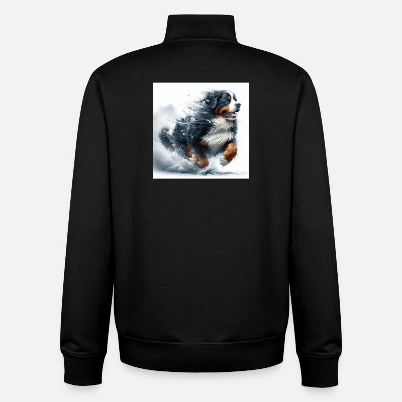Berner Sennenhund - Unisex Organic Zip Sweatshirt von Stanley/Stella - Schwarz