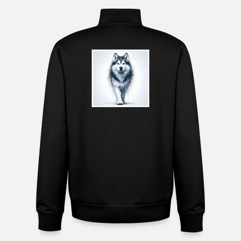 Schlittenhund - Unisex Organic Zip Sweatshirt von Stanley/Stella - Schwarz
