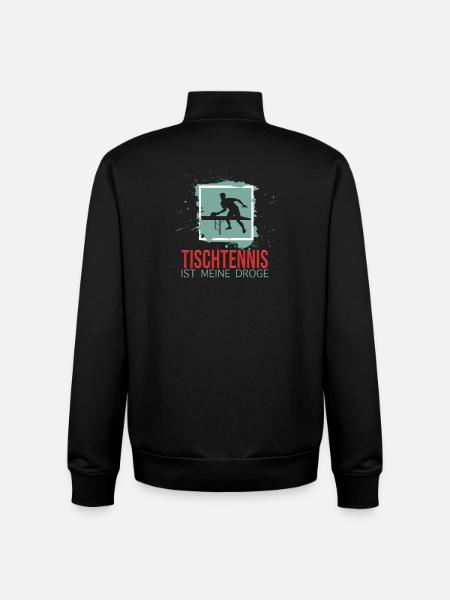 Tischtennis ist meine Droge - Unisex Organic Zip Sweatshirt von Stanley/Stella - Schwarz