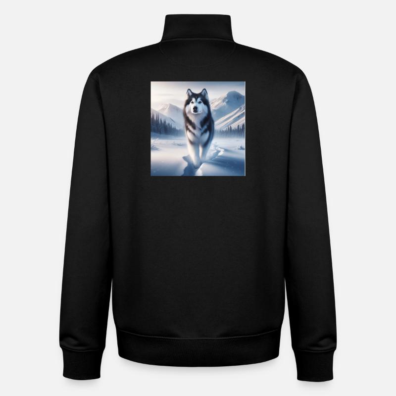 Rauque - Sweat zippé unisexe en coton bio Stanley/Stella - noir