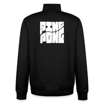Table Tennis mit Tischtennisschläger Ping Pong - Unisex Organic Zip Sweatshirt von Stanley/Stella - Schwarz - Hinten - AI Model Male 185 light (185cm)