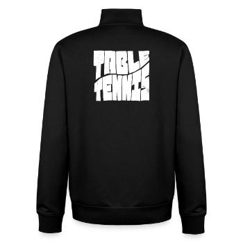 Table Tennis mit Tischtennisschläger Ping Pong - Unisex Organic Zip Sweatshirt von Stanley/Stella - Schwarz - Hinten - AI Model Male 185 light (185cm)