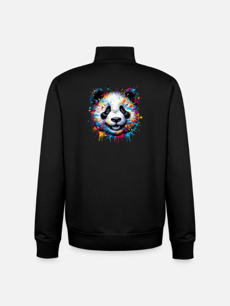 Panda - Unisex Organic Zip Sweatshirt von Stanley/Stella - Schwarz