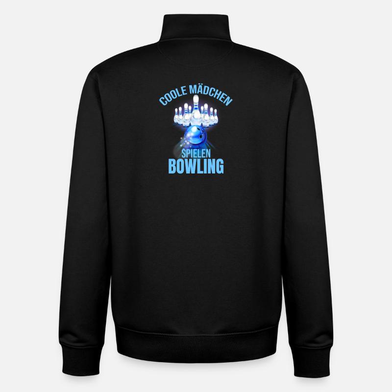 Coole Mädchen spielen Bowling - Unisex Organic Zip Sweatshirt von Stanley/Stella - Schwarz
