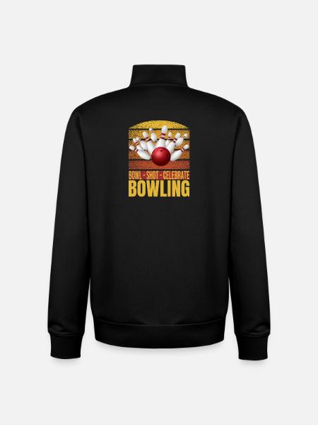 Bowl - Shot -Celebrate - Bowling - Unisex Organic Zip Sweatshirt von Stanley/Stella - Schwarz