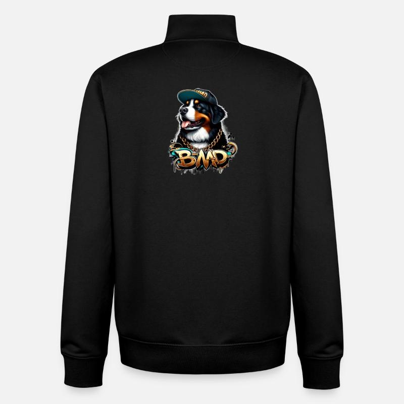 Berner Sennenhund - Unisex Organic Zip Sweatshirt von Stanley/Stella - Schwarz