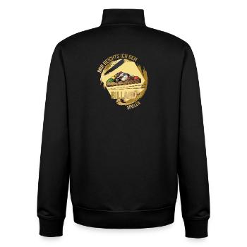 Mir reichts, ich geh Billard spielen - Unisex Organic Zip Sweatshirt von Stanley/Stella - Schwarz - Hinten - AI Model Male 185 light (185cm)