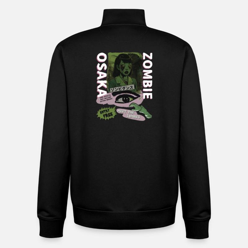Osaka Zombie Girl - Sweat zippé unisexe en coton bio Stanley/Stella - noir
