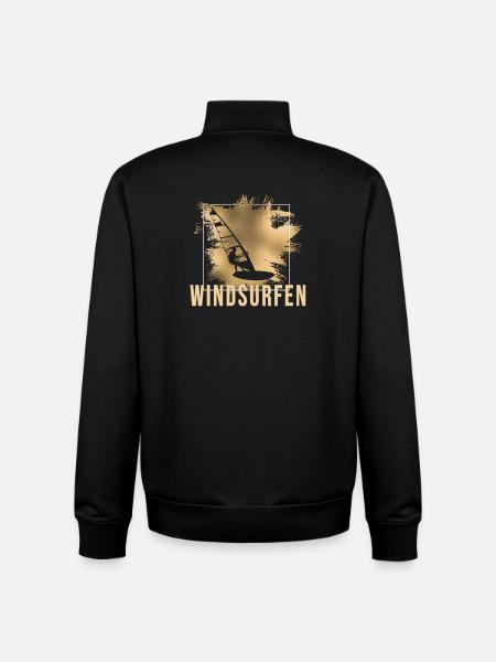 Windsurfen - Surfen - Unisex Organic Zip Sweatshirt von Stanley/Stella - Schwarz