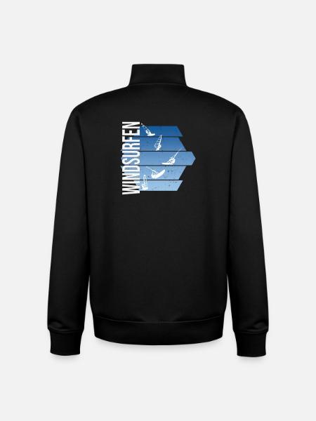 Windsurfen - Surfen - Unisex Organic Zip Sweatshirt von Stanley/Stella - Schwarz