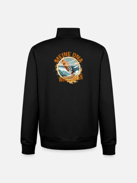 Meine DNA - Windsurfen - Unisex Organic Zip Sweatshirt von Stanley/Stella - Schwarz