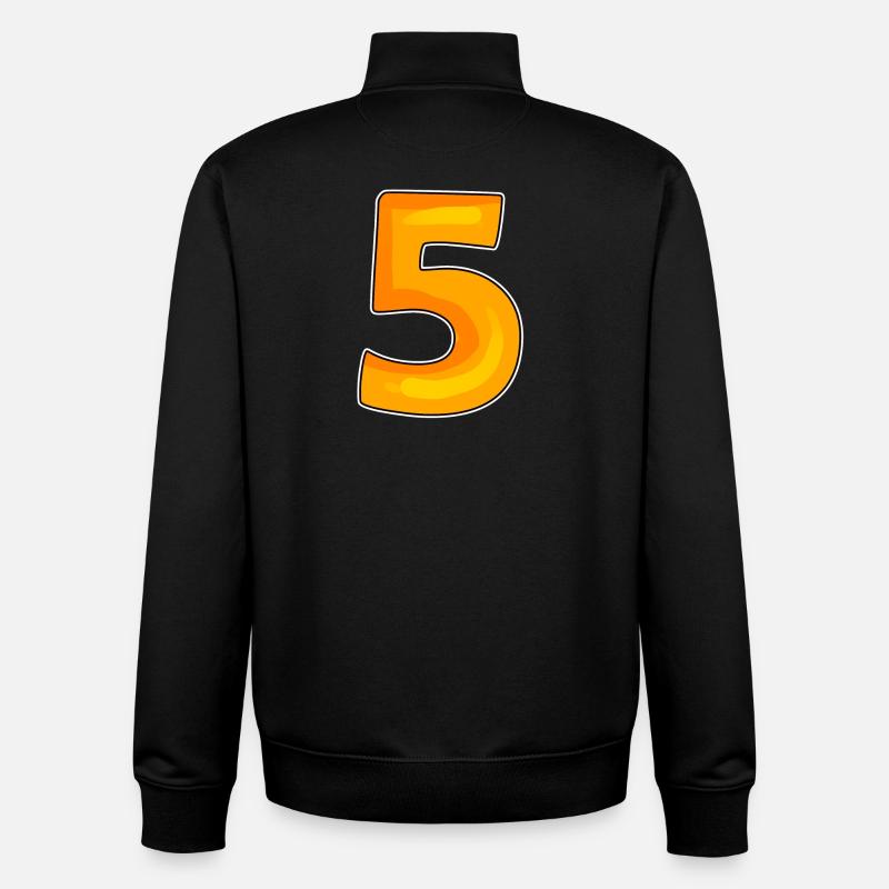 Numéro 5 Numéro - Sweat zippé unisexe en coton bio Stanley/Stella - noir