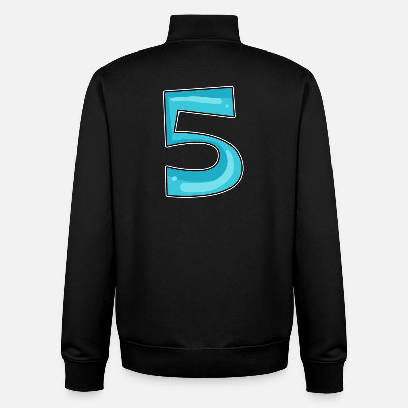 Numéro 5 Numéro - Sweat zippé unisexe en coton bio Stanley/Stella - noir