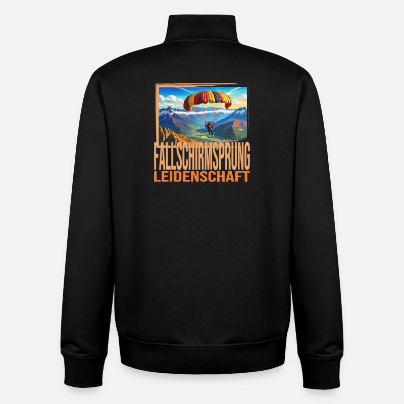 Fallschirmsprung Leidenschaft - Unisex Organic Zip Sweatshirt von Stanley/Stella - Schwarz