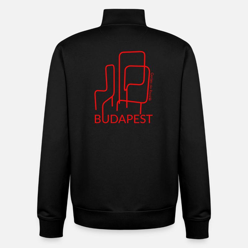 Budapest Klettergerüst - Unisex Organic Zip Sweatshirt von Stanley/Stella - Schwarz