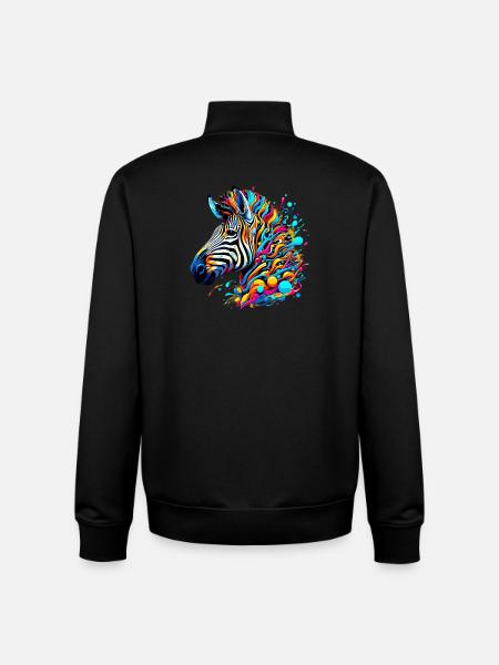 Zebra - Unisex Organic Zip Sweatshirt von Stanley/Stella - Schwarz
