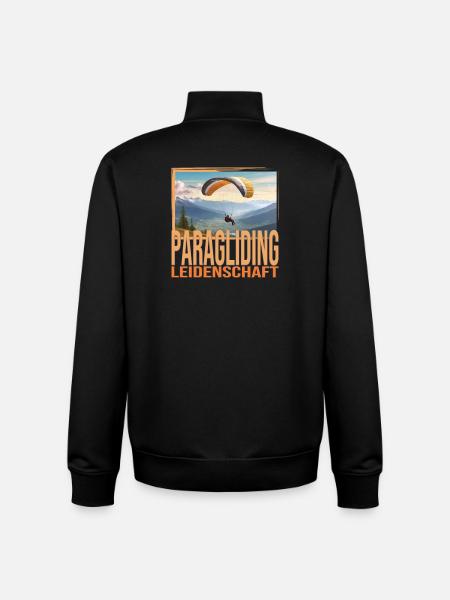 Paragliding Leidenschaft - Unisex Organic Zip Sweatshirt von Stanley/Stella - Schwarz
